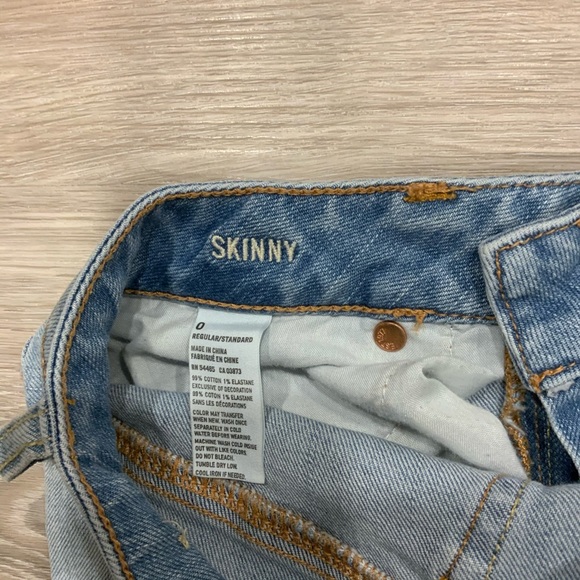 American Eagle Distressed Skinny Jeans Size 0 - Picture 8 of 8